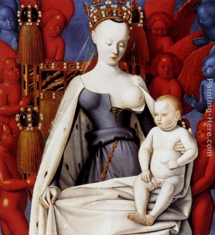 Jean Fouquet Madonna And Child (panel of Melun Diptych)